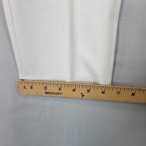 Spanx Pants Ankle Straight White Silver Lining Body Shaping Medium Pull Ons - Picture 8 of 16